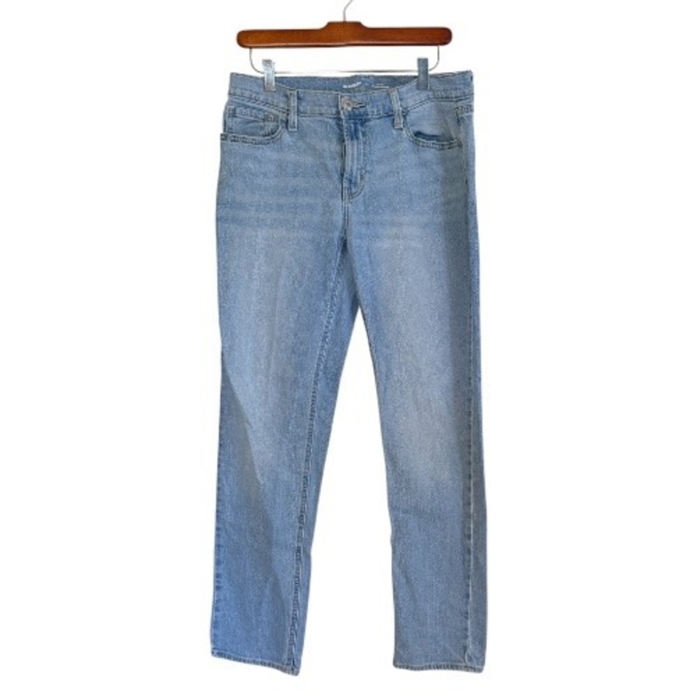 Old Navy Wow Boyfriend Jeans Women 4‎ Light Blue Mid Rise Denim Casual